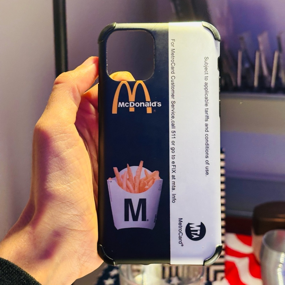 McDonald's Black and White Fry Design Phone Case